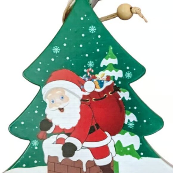 6PC LED HANGING CHRISTMAS ORNAMENT GIFT TAGS LIGHT SET DECORATIONS - NEW - Picture 5 of 9